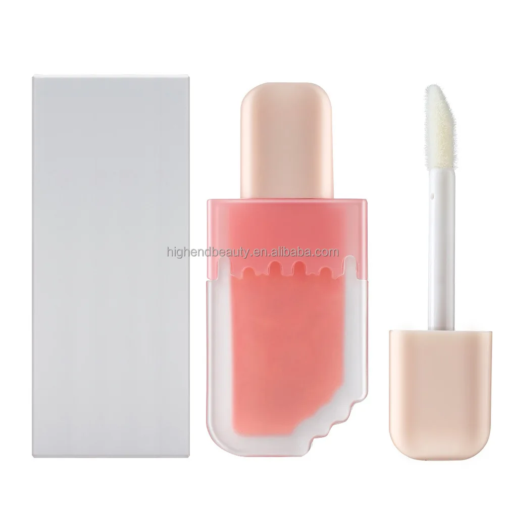 Kids Line Icy Cream Container Liquid Lipgloss Vegan Shiny Lip Gloss Make Your Own Lipgloss