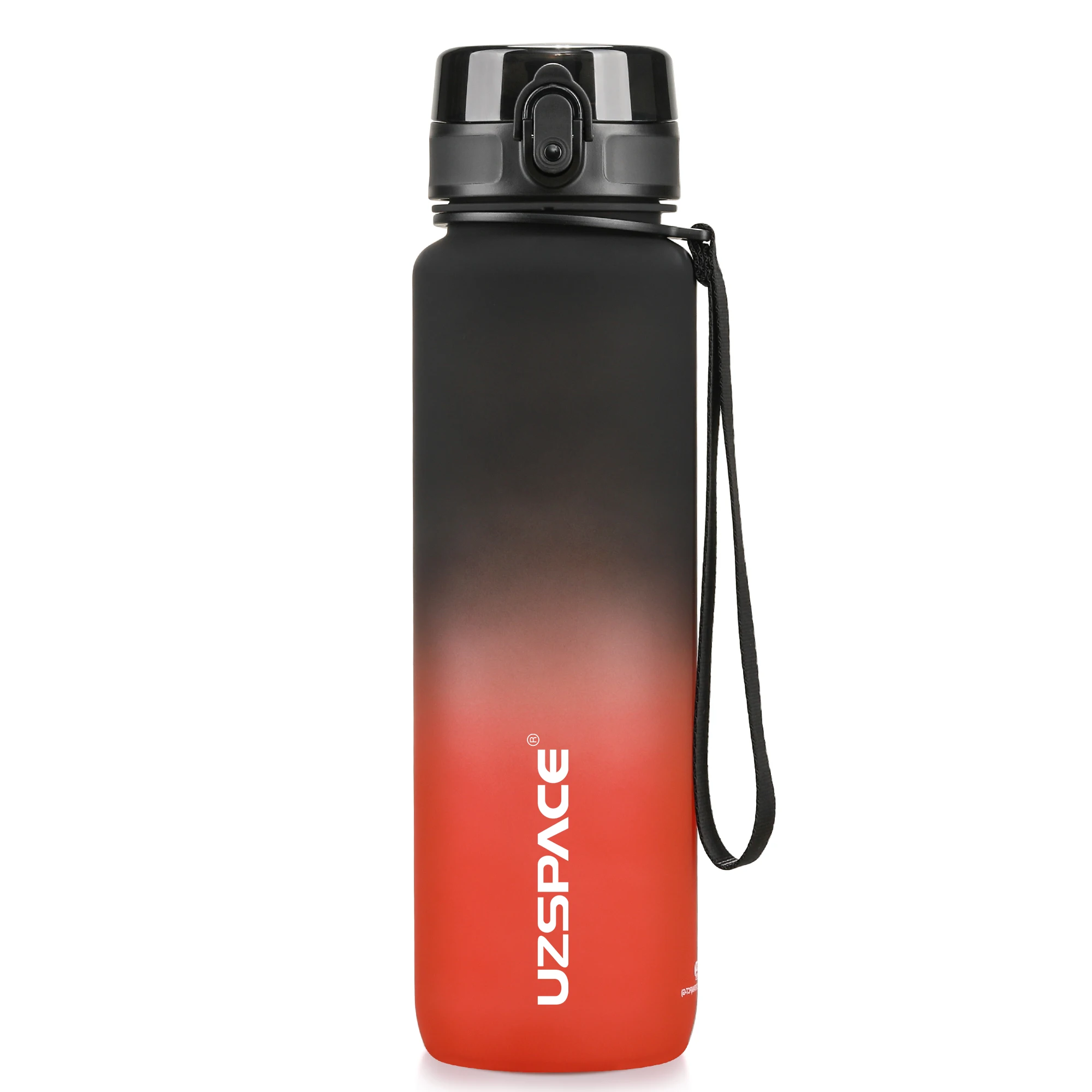 UZSPACE Custom Sports Plastic Triatn BPA Free 35oz Small Mouth  Drinking Water Bottle with Filter and Rope