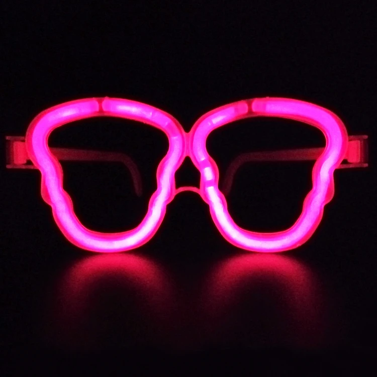 lovely shape glow glasses for halloween skeleton glow glasses for party