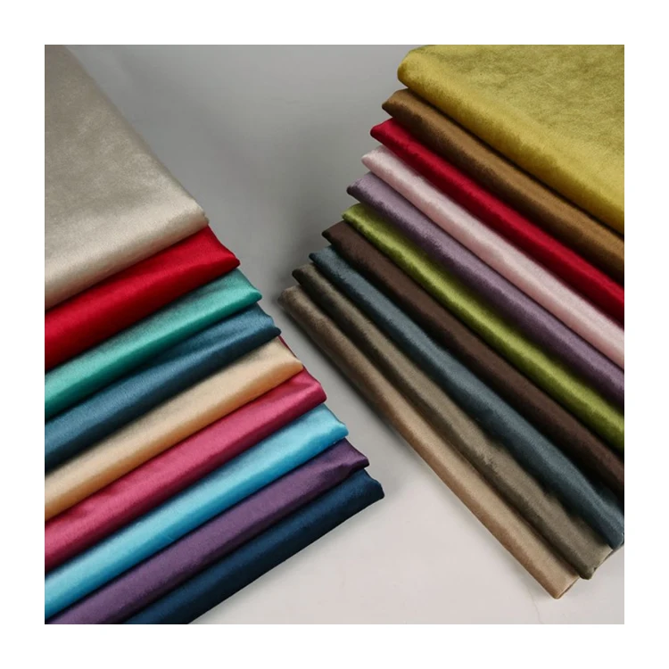 High Quality 100% Polyester Shiny Upholstery Italy Velvet Fabric For Clothes