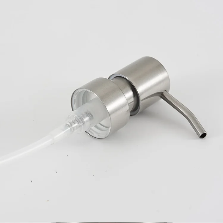 Brushed over table cosmetic 700ml hand sanitiser metal lid stainless steel lotion bottle dispenser pump for hotel room