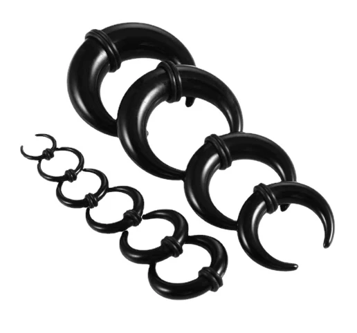 14/16G Gauge Stainless Steel Buffalo Horn Bull Taper Flesh Ear Tunnel Expander Stretcher Nails Studs Nose Rings Earrings