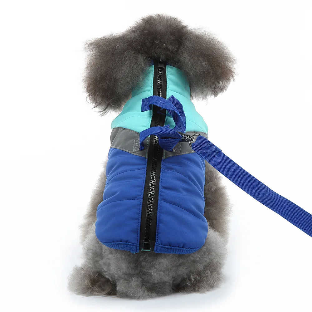 Outfit Warm Clothing Zipper Polyester Printing Camouflage Padded Reflective Dog Winter Coat