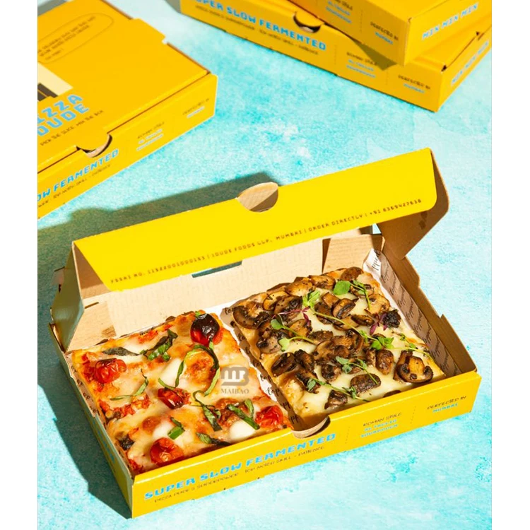 Custom Printed Hot Dog Fried Chicken Food Takeaway Packaging Box Fries Pizza Burger Containers Kraft Paper Togo Corrugated Box