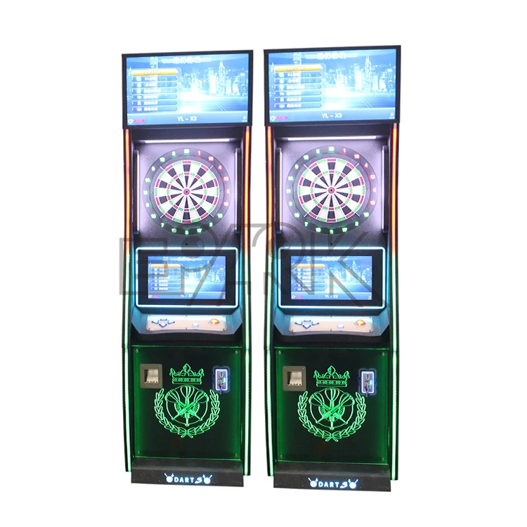 Wooden cabinet coin operated dart machine bar arcade game dart machine electronic machine for club