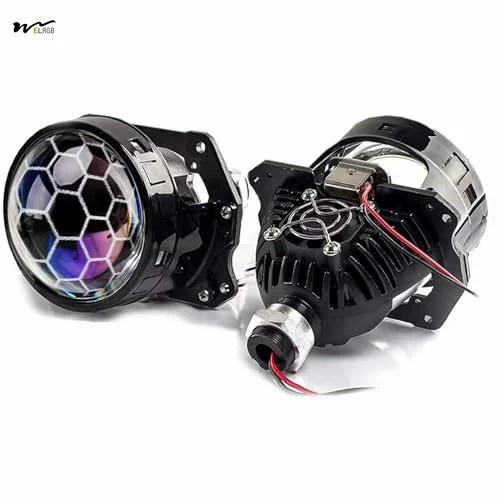 3.0 Inch Blue Honeycomb LED Projector Lens Universal Headlight Retrofit Kit for Car Motorcycle Focus Beam