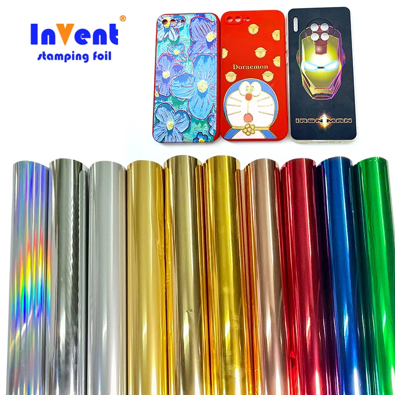 New Arrival Matt bronze Crystal Stickers Lamination Hot Stamping Foil 3D digital UV Varnish Stamping Foil Gold foil rolls