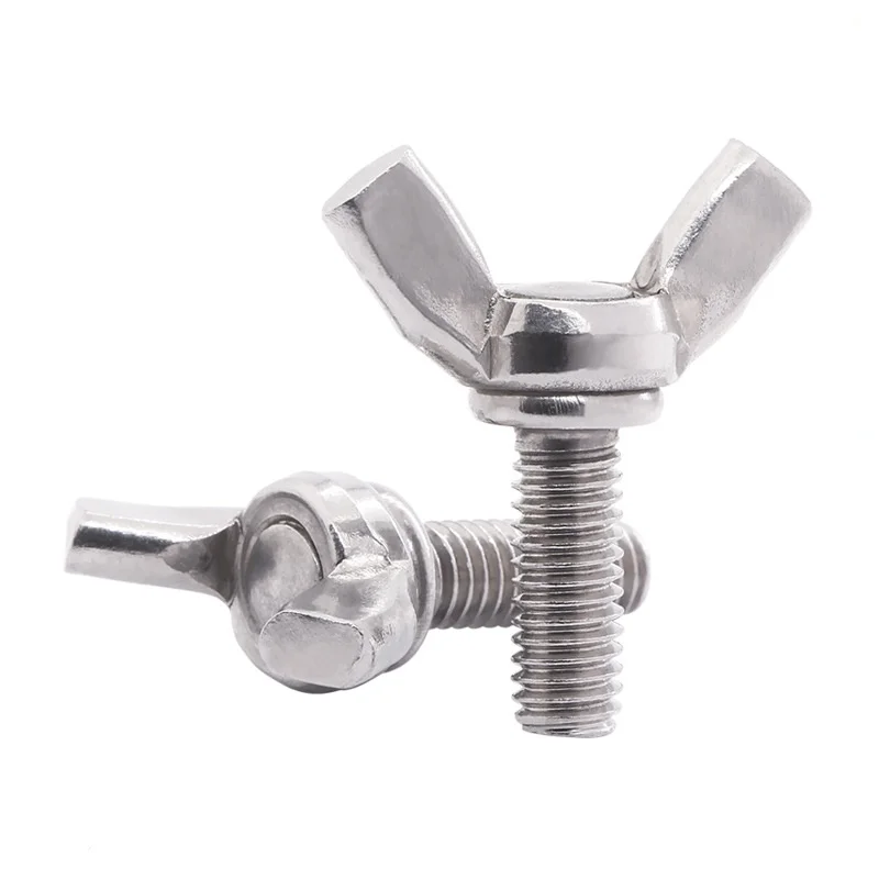 M10 Butterfly Bolt Industrial Use Large Ear Screw Butterfly Plug M3 Thread  Carbon Material CNC Din