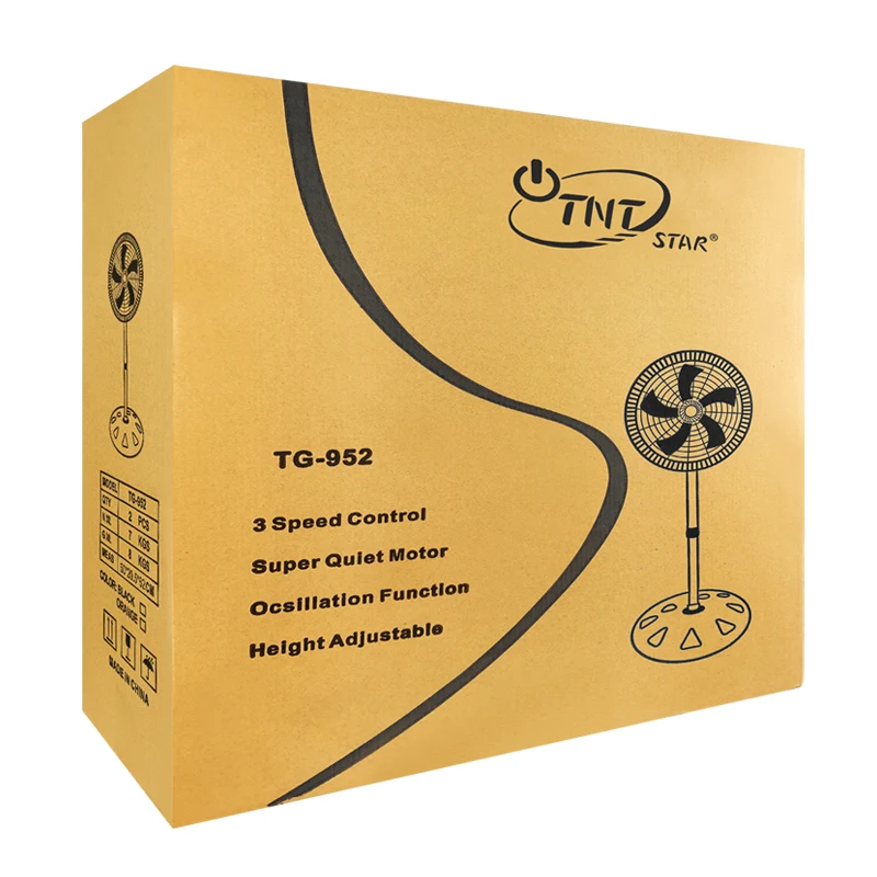 Tntstar TG-952 Новый электрический стоячий вентилятор пьедестал Вентилятор Мотор современное освещение