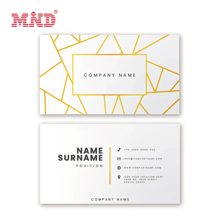 Wholesale Customized Business Name Card Thank You Greeting Cards with Own Logo