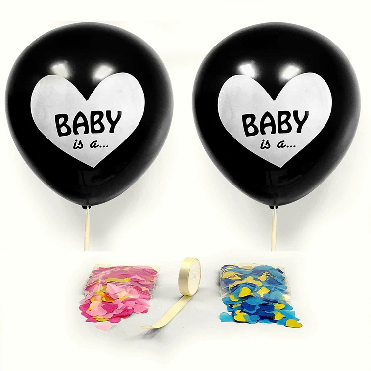 36 дюймов черная гигантская для девочек Baby Shower шар набор Круглый Пол латексных воздушных шаров с заказной печати украшения