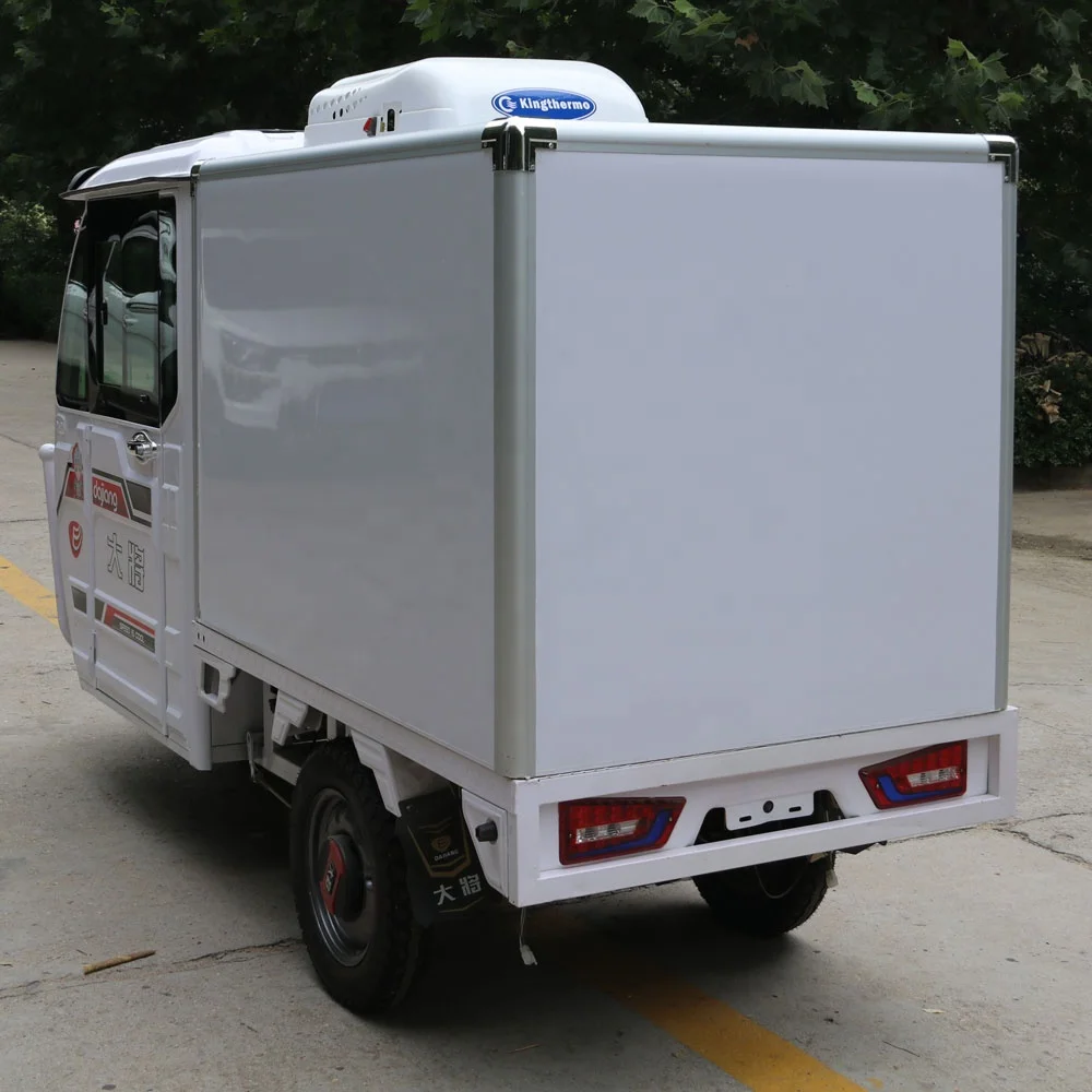 Cheap tricycle refrigeration unit roof top 12 v 24v electric refrigerated cargo refrigerator van tricycle