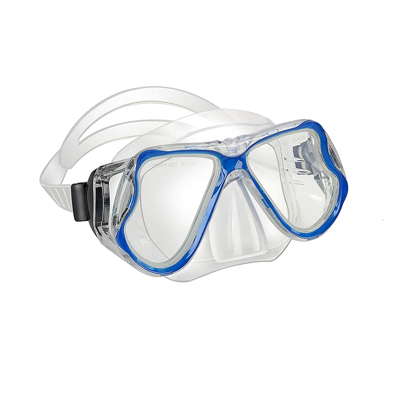 Silicone Tempered Glass Wide Vision  Anti Fog Freediving Scuba Diving Mask
