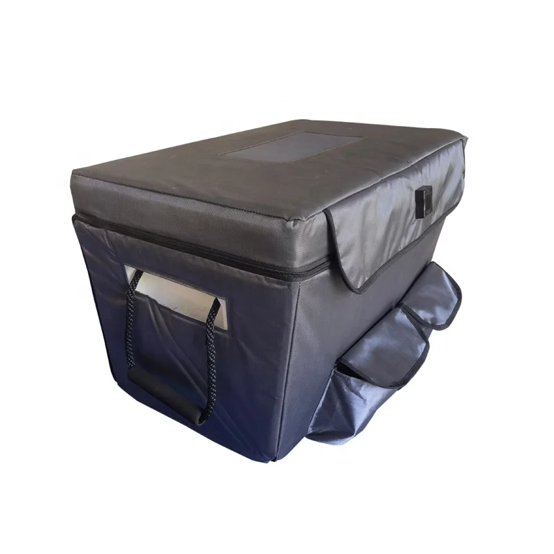 
Custom size logo Cooler box insulated cover with Sunpower solar panels for outdoor camping iphone ipad charging 