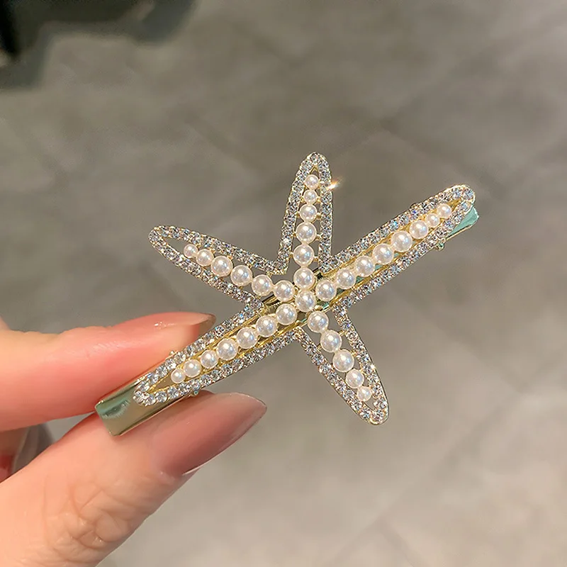 Simple Lovely Bow Hair Ornament Sweet Heart Rhinestone Pearl Hair Pins For Girls Beautiful Decoration (H016C)