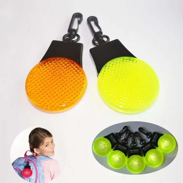 Night Warning Safety Reflective LED Flash Keychain Blinking Key Ring Glow Key Holder