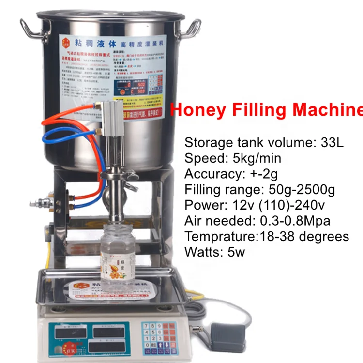 Honey Filling Machine 304 Stainless Steel Liquid Filling Beekeeping Equipment