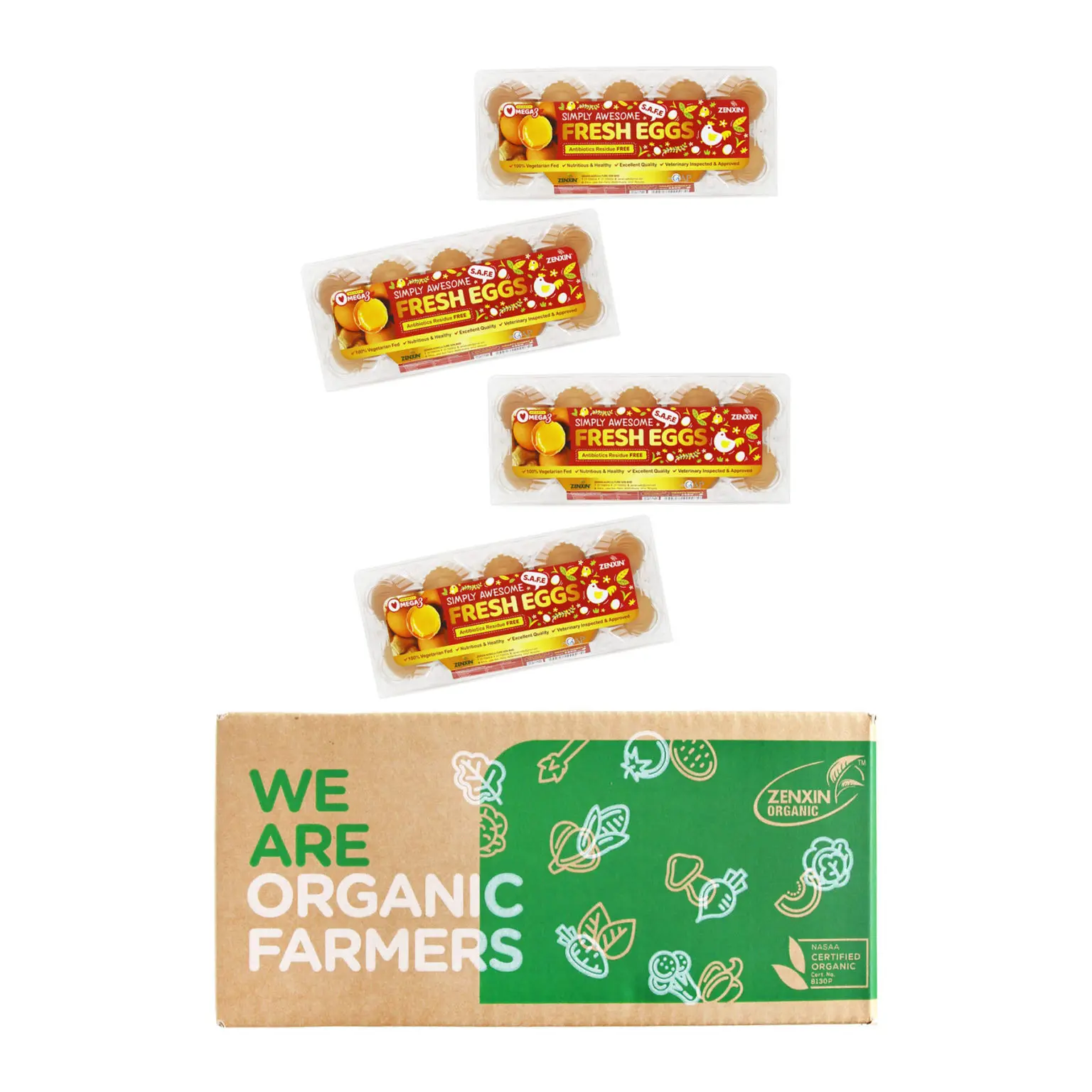 
High-quality Table Chicken Eggs Zenxin Antibiotic Free Omega-3 Eggs 