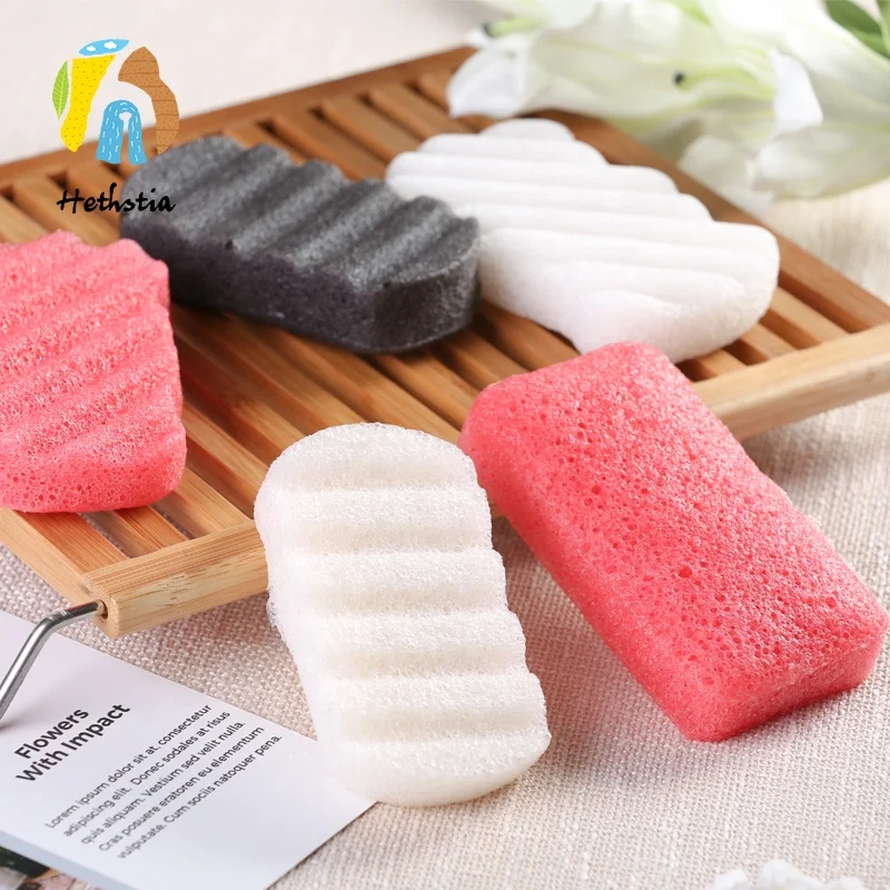 Black body cleaning dry konjac sponge private label