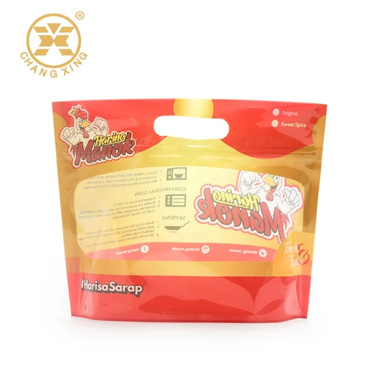Grease Proof Poultry/Turkey/Duck Full Grilled Chicken Plastic Bag With Anti-fog Window Rotisserie Chicken Packaging Bags
