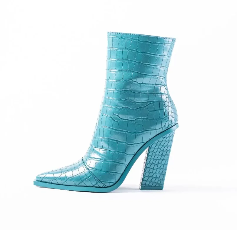 Customizing china manufacturer wholesale block heel patent leather women ankle  boots