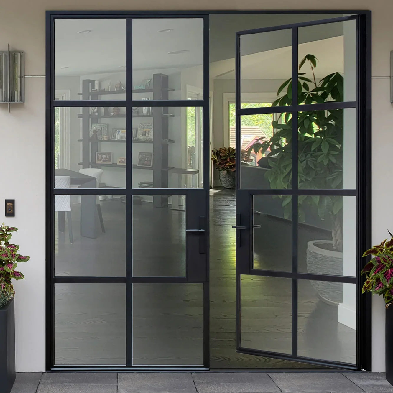 Hot Customized window door Partition Wall Steel design shop windows and doors manufacturers