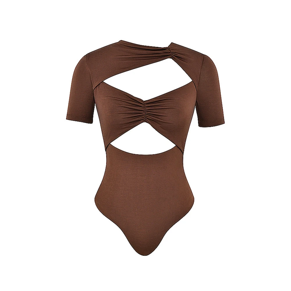 Cyalaa KF99# Amazon Hot Item Sexy Hollow Out Bodysuit  Sexy Slim Fit Women Crop Top Bodysuit