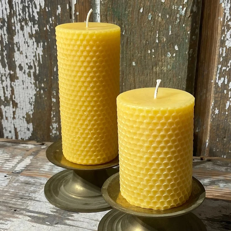 Cheap Wholesale Price Scented 100% Natural Beeswax Pure Yellow Pillar Beeswax Candles