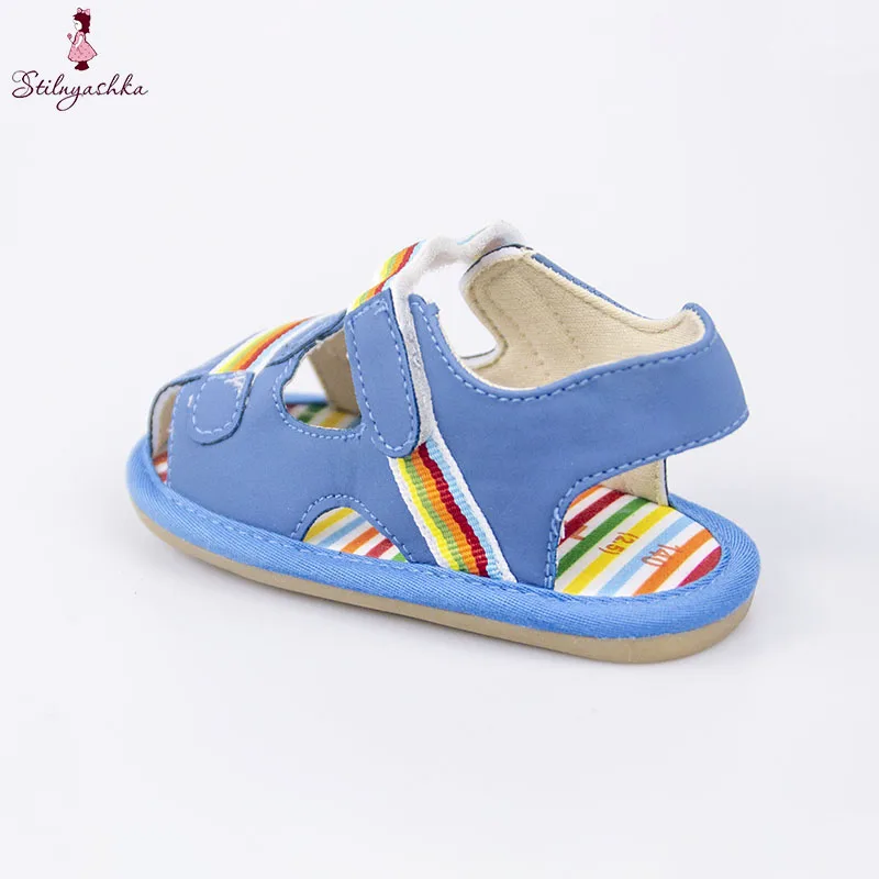Summer wholesale blue color baby designer sandals kids shoes for boys
