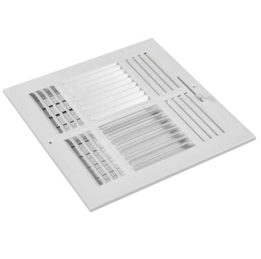 4SW 4-Way Air Vents Supply Grille Duct Vent Cover Air Diffuser  Flat Stamped Face Return Grille Sidewall/Ceiling Grille Register