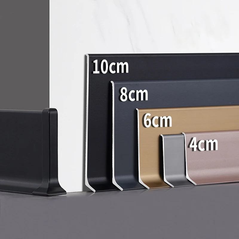 Metal Aluminium Profile Skirting Baseboard Wall Skirting Board Flooring Trims Aluminum Skirting Baseboards