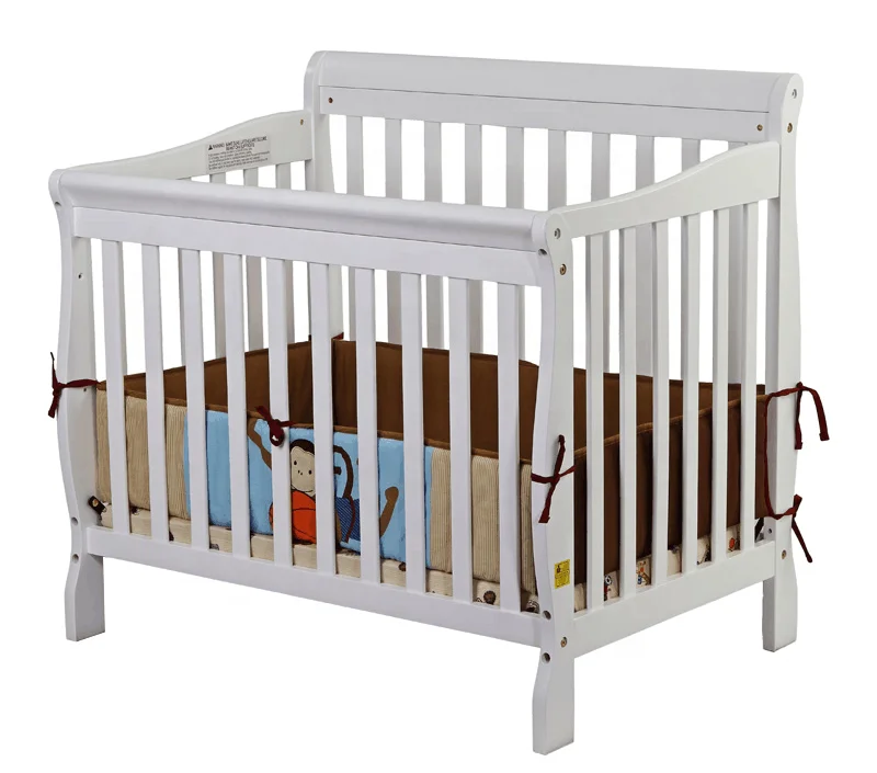 Big Solid New Zealand Pine Wood Baby Bed Wooden Cot Models Baby Sleeping Crib