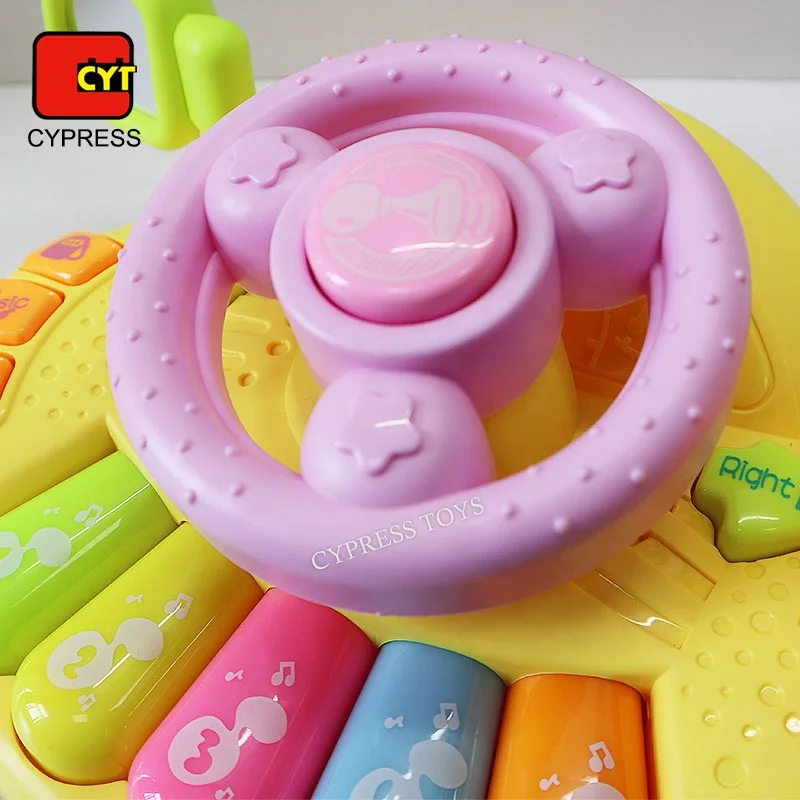Electric Musical Driving Game Baby Toy Steering Wheel Toy for Car Seat