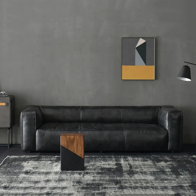 American Modern Style Leather Sectional Sofa Living Room Sofas For Home