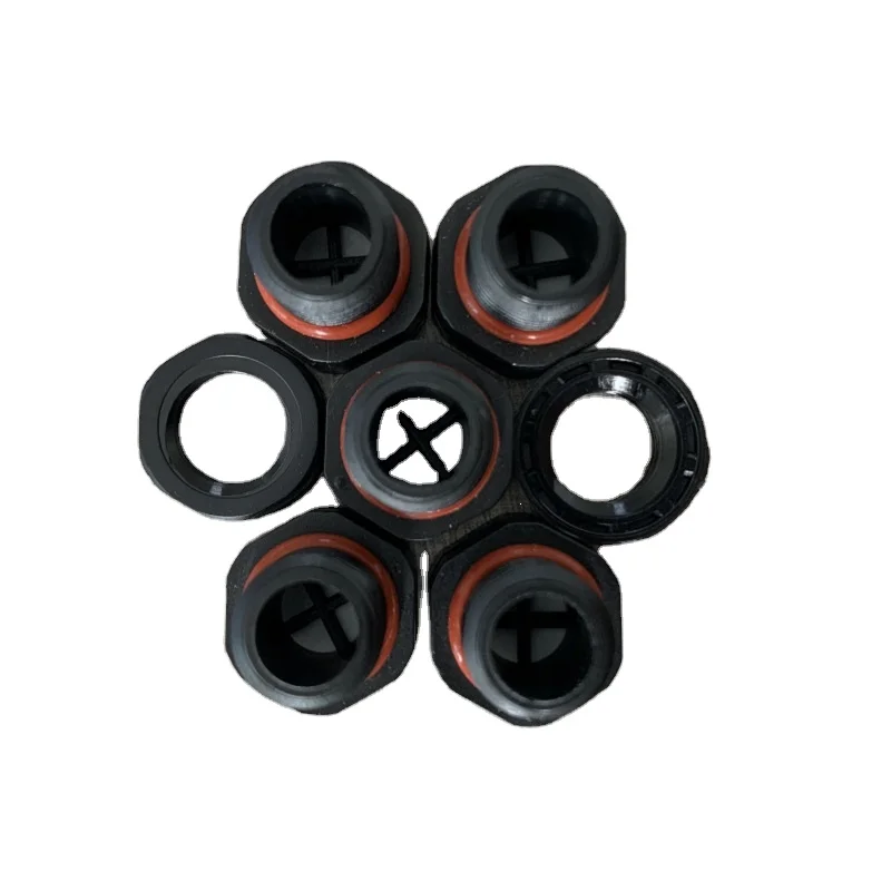 M12 Black Waterproof Breathable Screw Valve for Outdoor Lighting