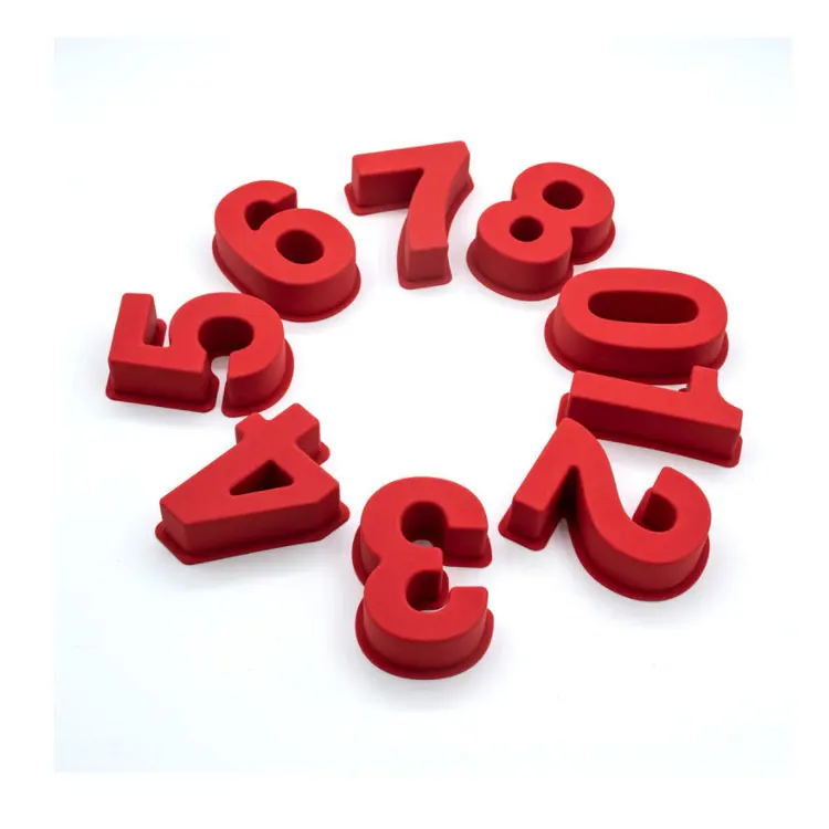 Baking Cake Pans Number Cake Mold Hot Bakeware Silicone 50 Customized RED Moulds Cake Tools 3 Days Small Silicone 4cn