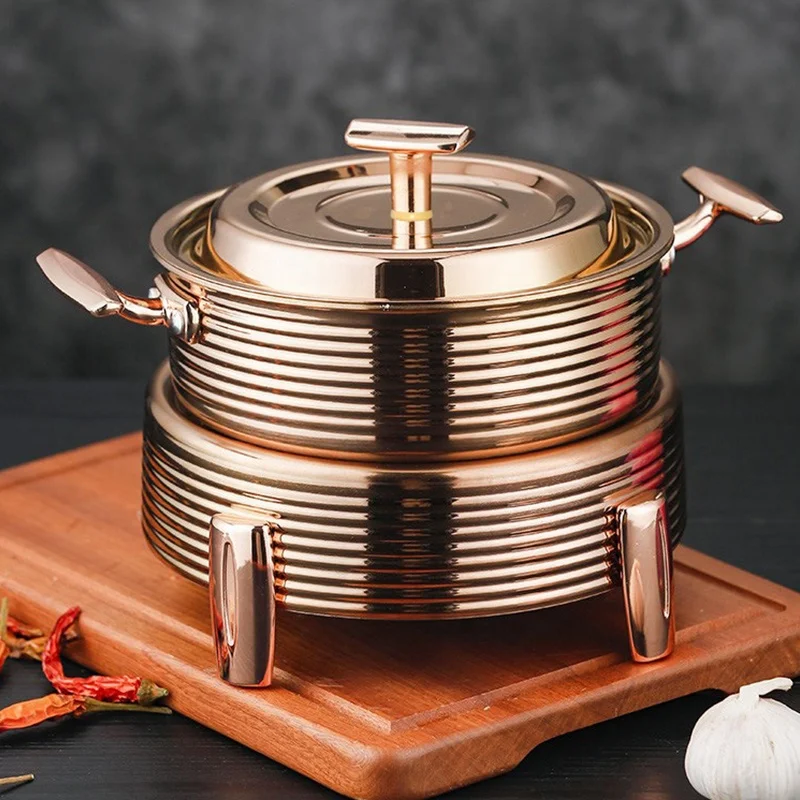 New Arrival Multipurpose Personal Mini Small Stainless Steel Alcohol Hot Pot Set With Handle