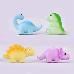 Mini Animal Toy Cartoon Dino Model Cake Topper Decor Micro Landscape Figure Resin Dinosaur