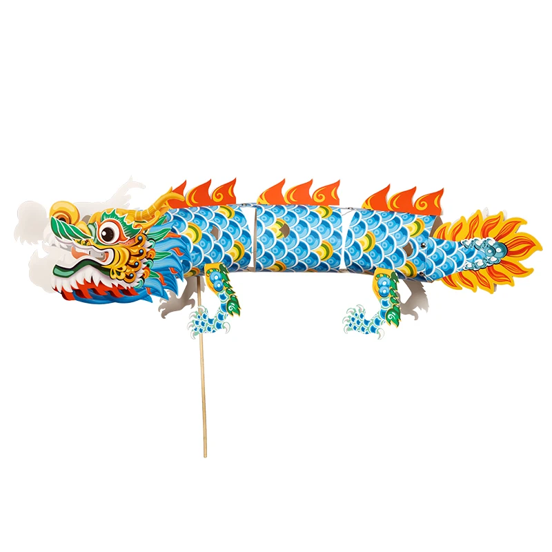 2025 Year of the Snake Dancing Dragon Flying Lantern Handmade DIY Making Spring Festival Toys Gifts New Year Props Decoration