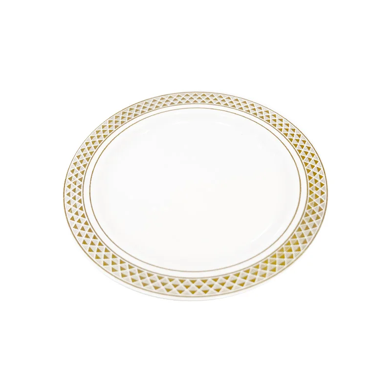 Party Gold 6/7.5/9/10.25/12 Plastic Plates & Bowls Dinnerware plastic plate