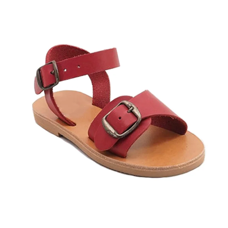 Newest Design Flat Sandals Kids Shoes for Girls in Sandals Leather