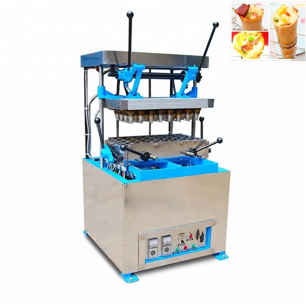 Fast Heating Automatic 32 Heads Pizza Cone Making Machine Ice Cream Cone Forming Edible Waffle Cup Maker Processing Equipment