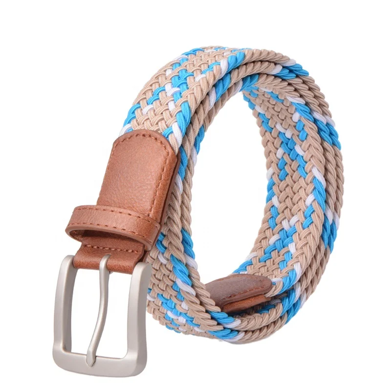 YWHCHI Stretch Woven Belt, Men & Women Multi-Color Elastic Braided Belt, for Jeans casual Pants Flexible Weave Golf Belt