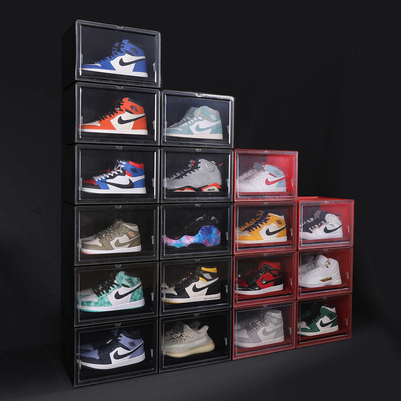 Haixing Wholesale Eco Friendly Plastic Sneaker Storage Shoe Box Foldable Clear Shoes Case Shoebox Organizer