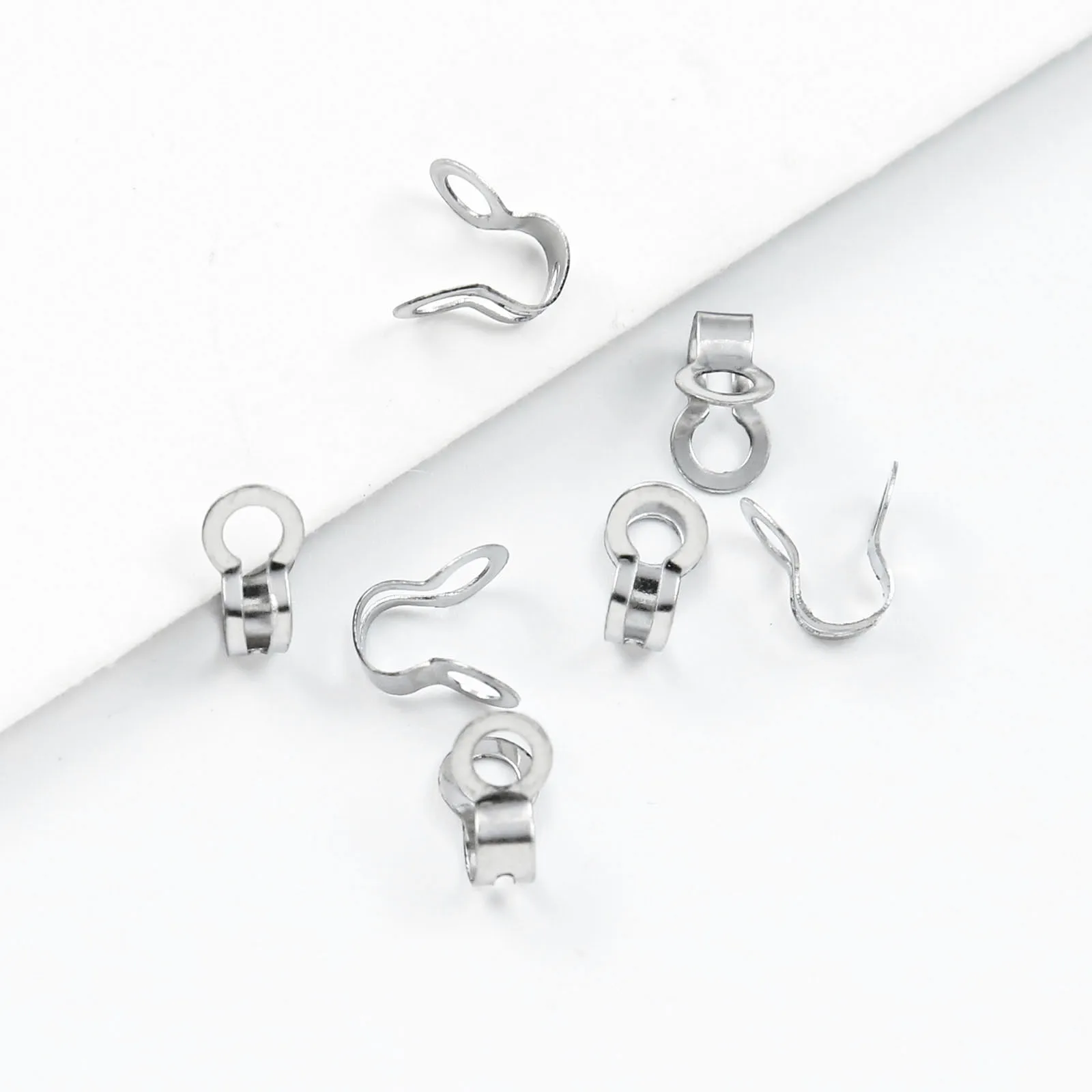 304 stainless steel glass bead chain clasp double ring closing clasp jewelry accessories buckle