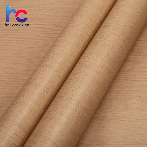 Texture Laminate Kitchen Cabinet Wrap Self Adhesive Wallpaper Wall Paper Furniture Sticker Vinyl Wood Grain PVC Film