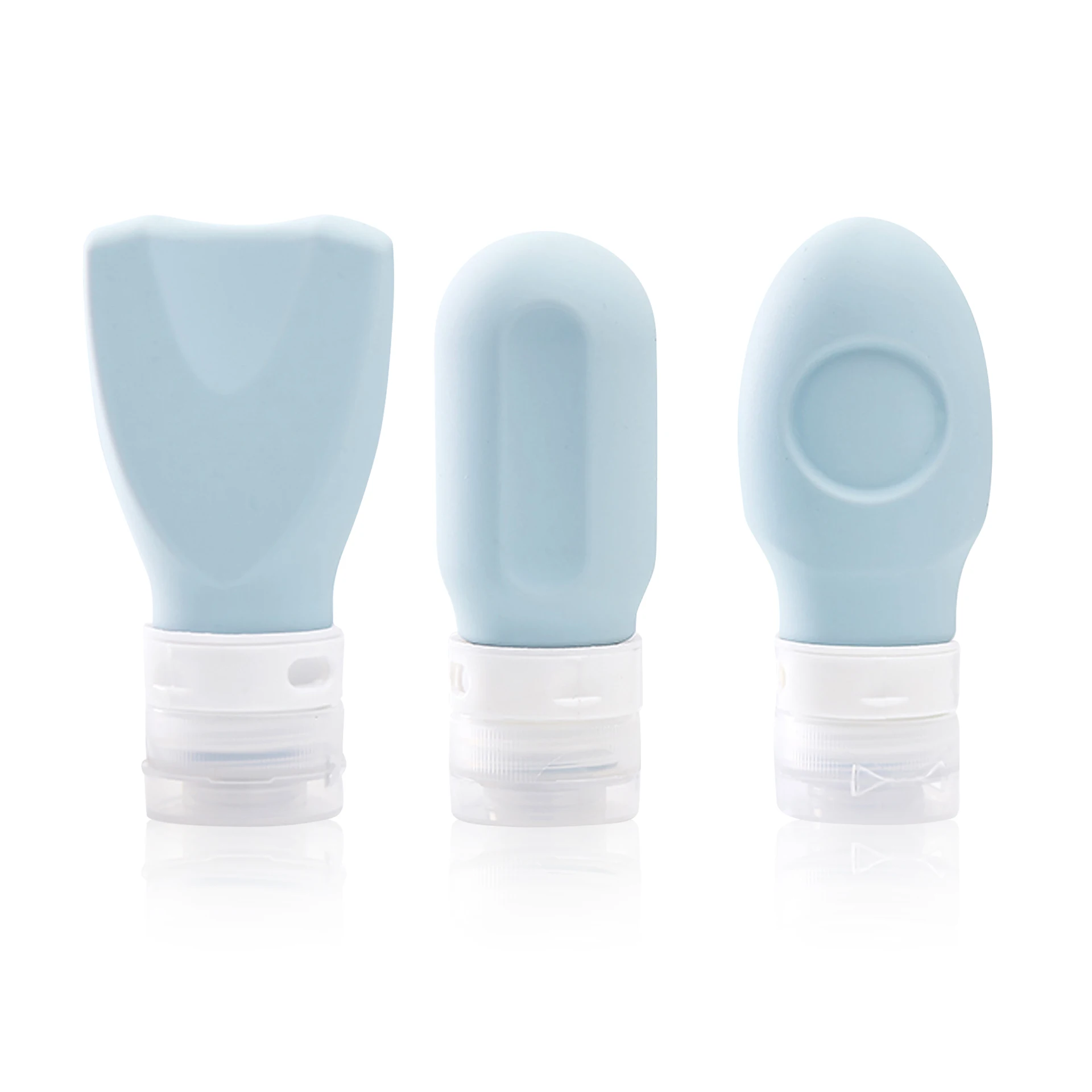 TSA Carry On Approved Leak Proof Portable Shampoo Cosmetic Toiletry Container Squeezable Tube Silicone Travel Bottle Set