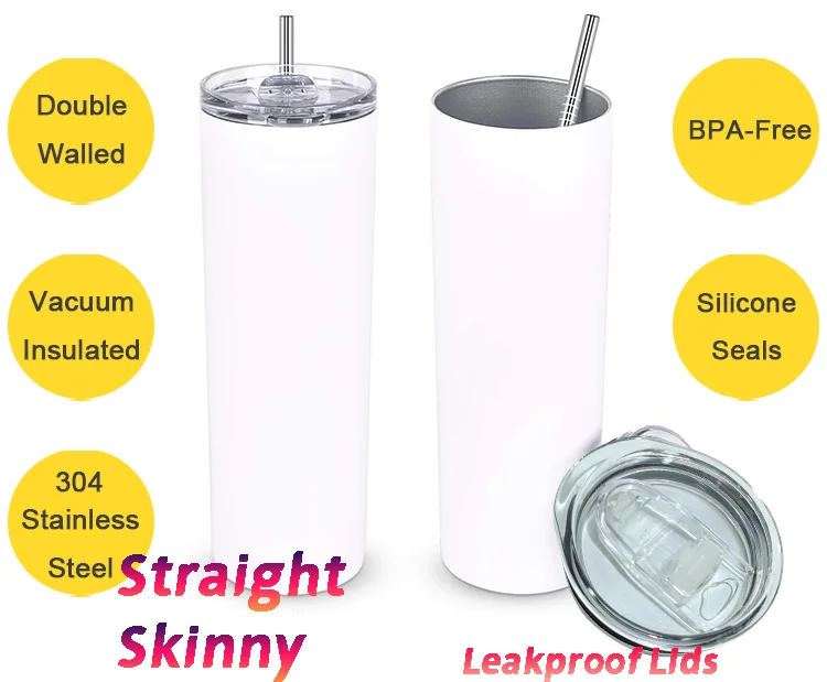 Fashion Music Straight Skinny Smart 20oz Stainless Steel Insulated Speaker Sublimation Tumbler with Speaker