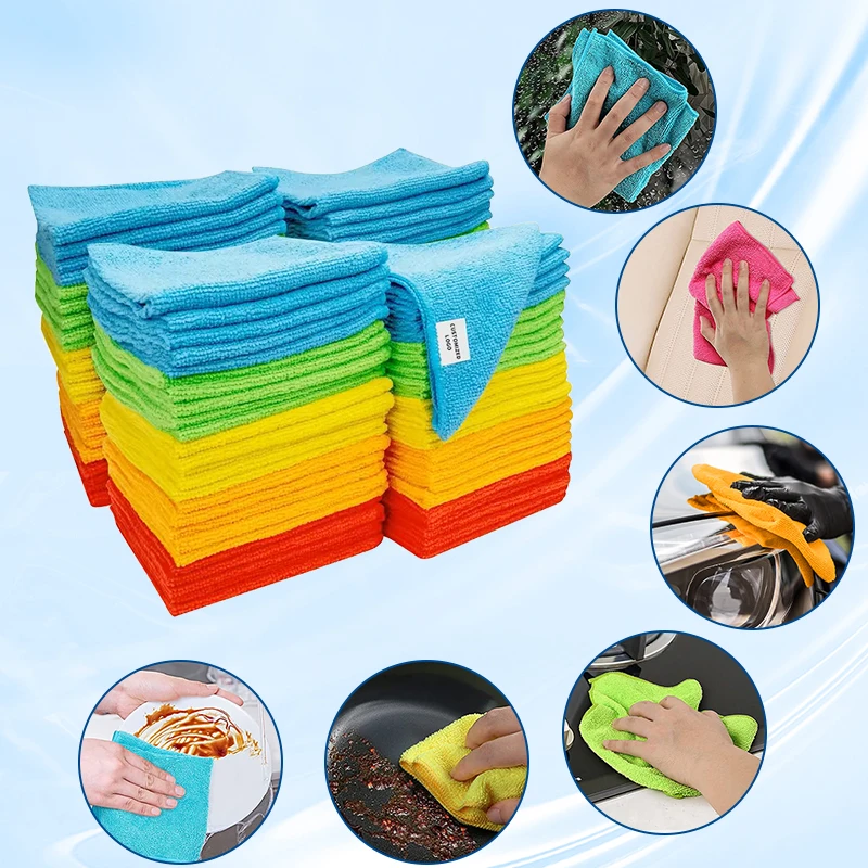 100% polyester polyamdia 80/20 Quick Dry Cleaning Cloth Car wash Microfiber Kitchen cooling Towels toalla microfibra microfibre