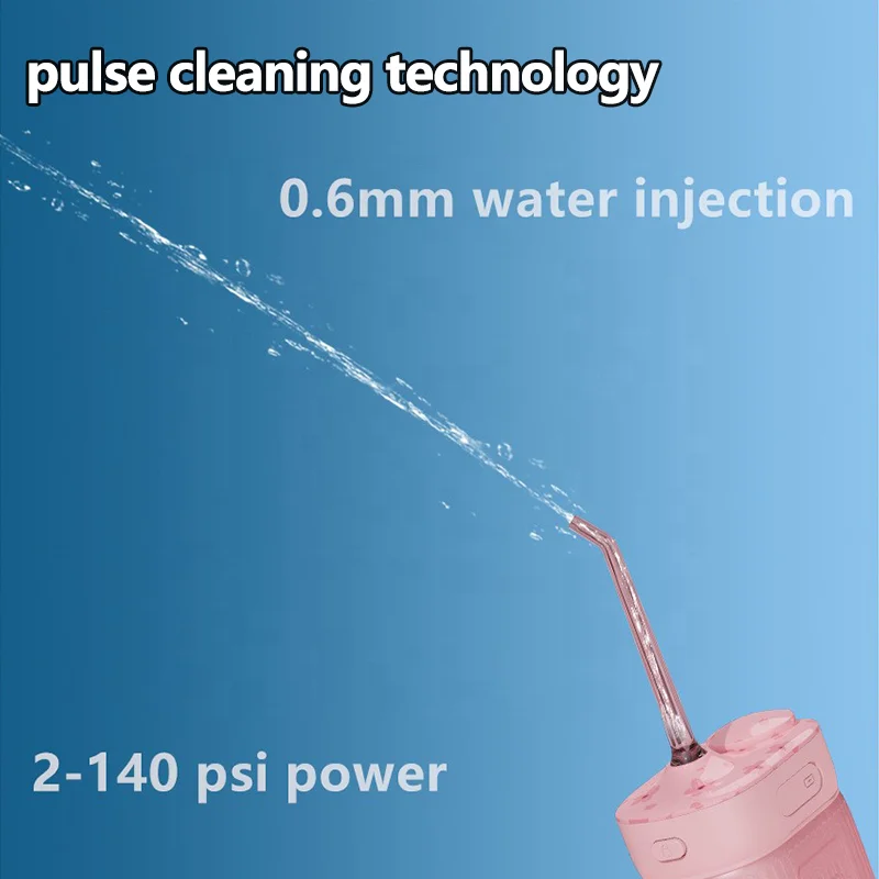 Portable Cordless IPX7 Water Flosser Mini Oral Irrigator for Teeth Cleaning Rechargeable for Home Travel and Office Use